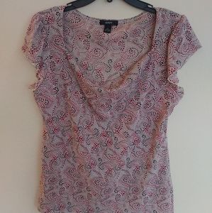 Alfani cowl neck print top Size L